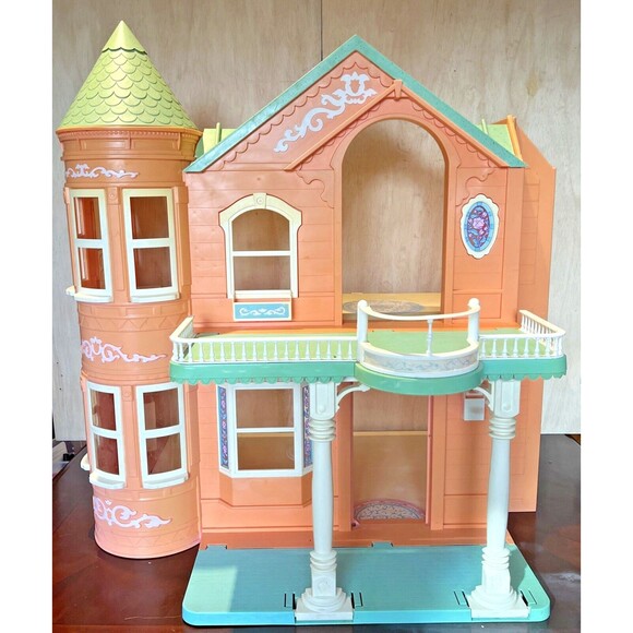 Barbie Dream House VINTAGE Folding Victorian Working Elevator Mansion 1995 MAtte - Picture 1 of 16